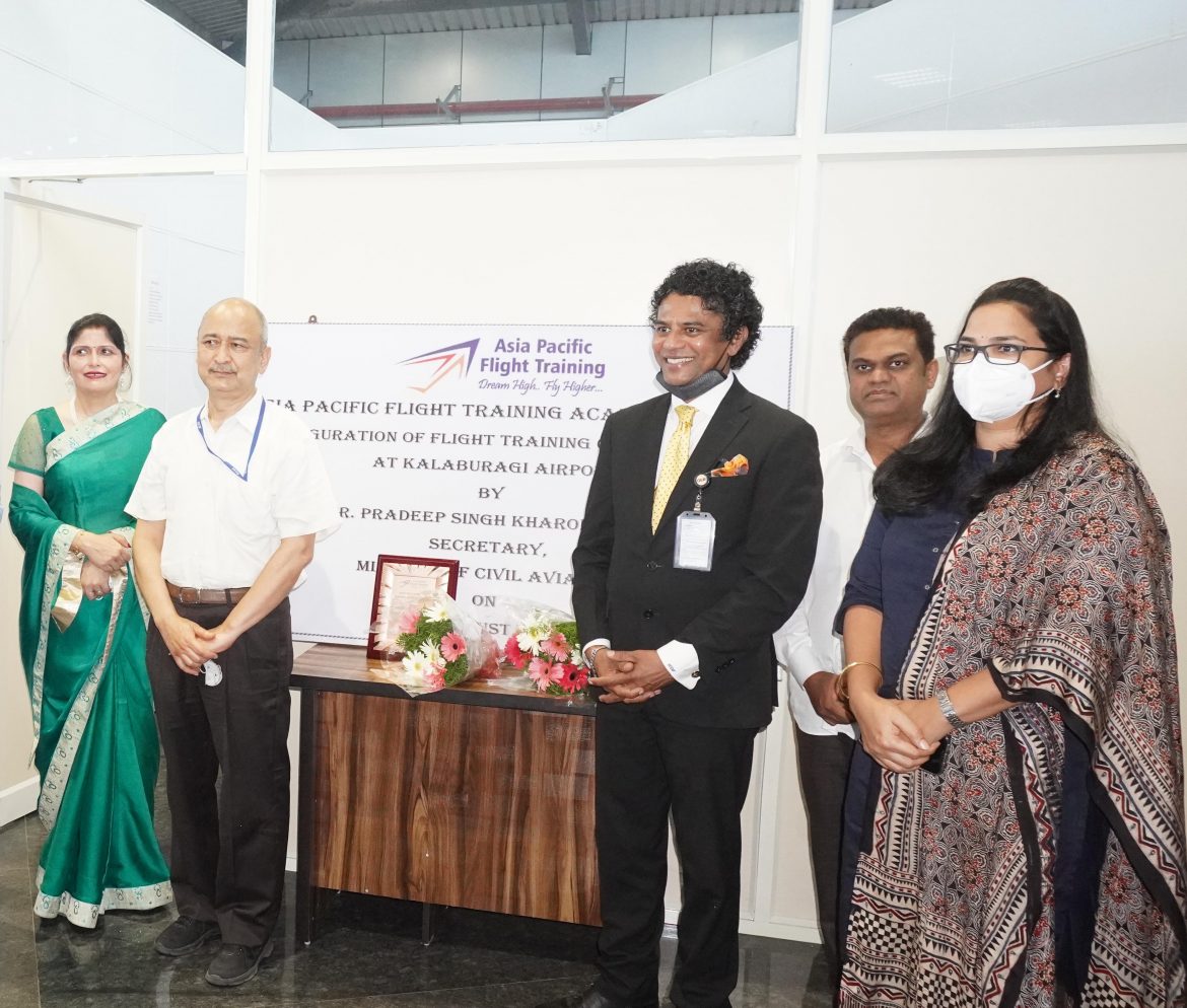 Civil Aviation Secretary flagged off the Flight Training Aircraft of APFTAL from Kalaburagi Airport.