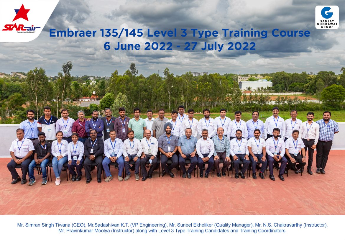 Star Air Successfully concludes India’s first indigenous Level-3 Training on Embraer 135/145 (including Legacy 600/650)