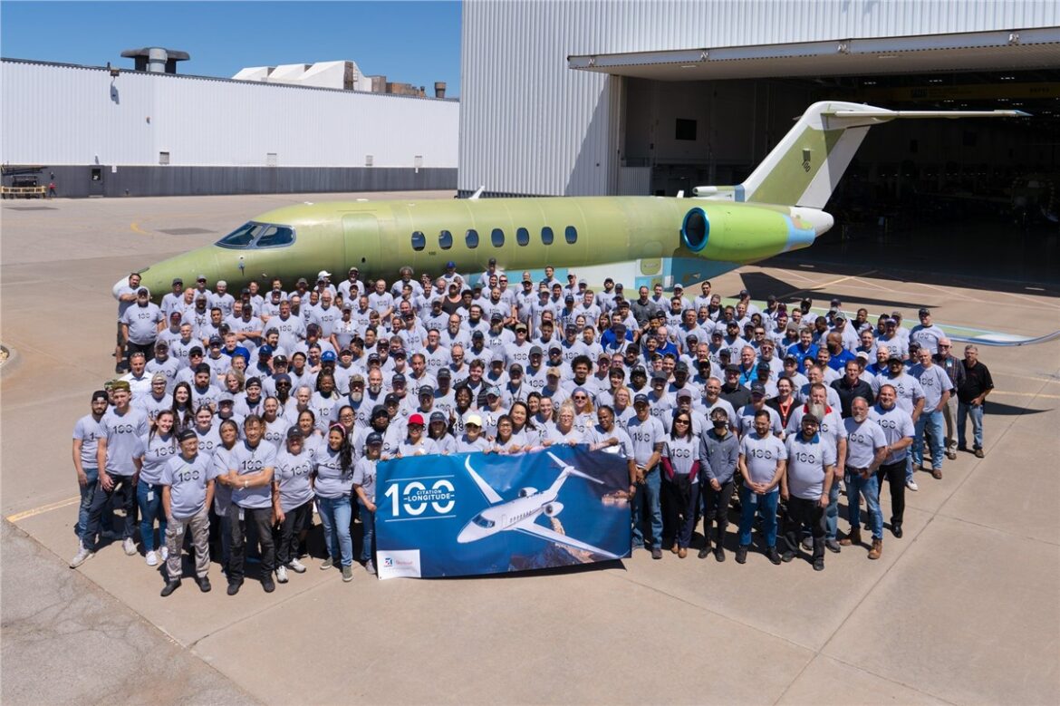 Textron Aviation Celebrates its 100th Flagship Cessna Citation Longitude Production Unit