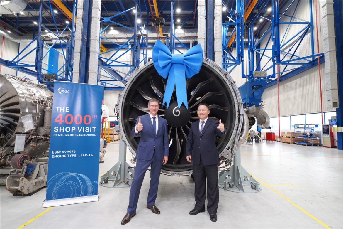 MTU Maintenance Zhuhai Marks 4000th Shop Visit With a LEAP-1A for Peach Aviation