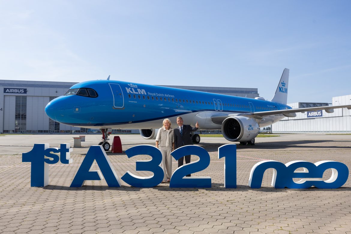 KLM takes delivery of its first Airbus A321neo aircraft