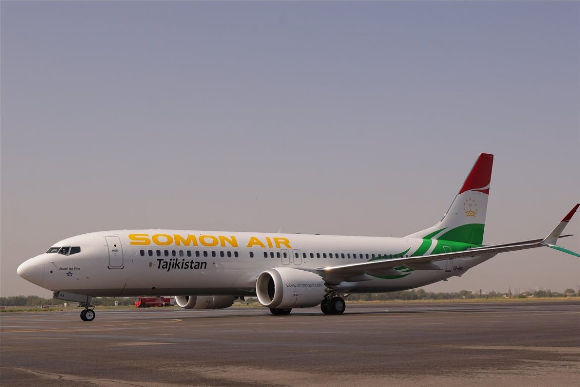Somon Air, Boeing 737 MAX, Tajikistan, Dubai Aerospace Enterprise, fleet modernisation, Abdulkosim Valiev, Firoz Tarapore, Paul Righi, 737-8, f