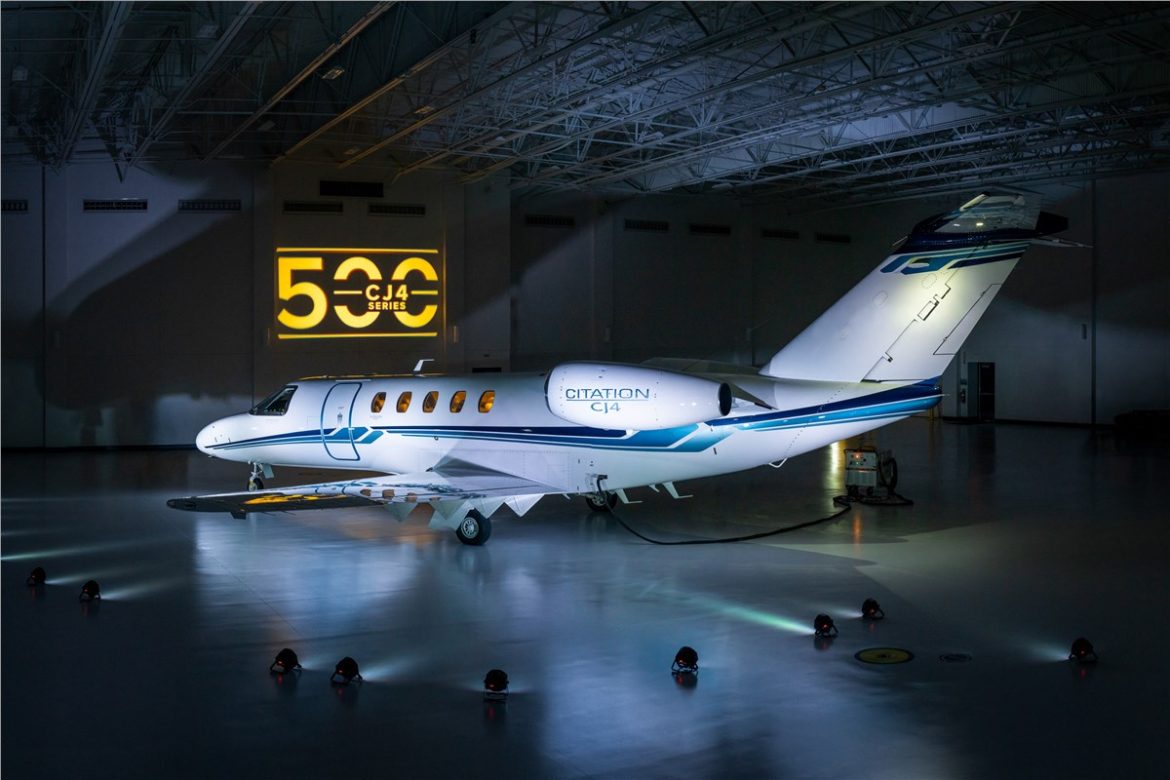 Textron Aviation, Cessna Citation CJ4, 500th delivery, CJ4 Gen3, light jet, Lannie O'Bannion, FAA certification, flight test, business aviation,